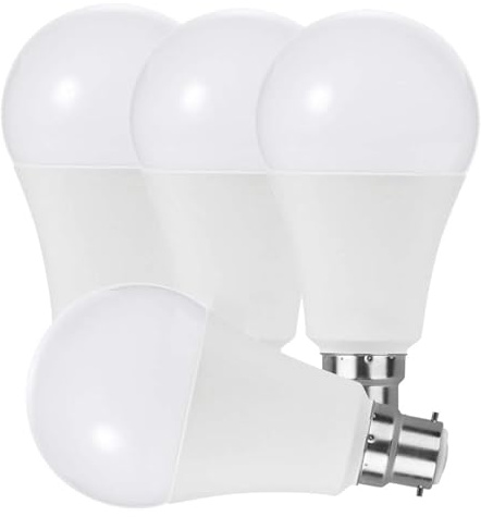 HYBMRQVD B22 LED Bombillas 15W A65 Bayoneta 150W Equivalente Blanco Cálido/Frío 2700K Super Brillante 2500Lm Bombilla de Ahorro de Energía 4pack