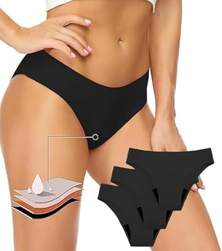 Costume da Bagno Mestruale per Ragazze e Adolescenti, Pantaloni da Nuoto per Il Periodo, Costumi da Bagno Donna Bikini a Vita Alta, Bikini Donna Ciclo Mestruale Basic Slip, Slip del Periodo Assorbenti