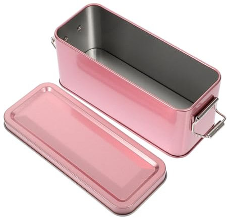 IWOWHERO Boîte de Rangement Étain avec Couvercle Conteneur Métallique pour Biscuits et Snacks Design Élégant et Pratique pour Maison