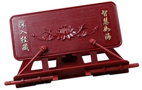 DOITOOL Support De Lecture Plastique Rouge Compact Multifonctionnel Pour Livres Classiques, Présentoir De Lecture Portable, Usage Temple Maison Bureau, Porte-livres Sacré