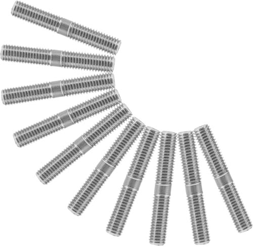 HOMSFOU 10pezzi Bullone Doppia Estremità in Acciaio Inossidabile Vite Doppia Filettatura Bullone Stabile Sostituibile Per Applicazioni Multiple e Installazione Facile in Spazi Ristretti