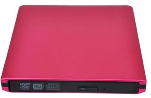 UHD 4K Blu-Ray-brännare USB3.0 Extern Optisk DVD-enhet Inspelare RE/ROM 3D Blu-Ray-spelare Writer Reader Klar Bildkvalitet Stabilt Ljud(Red)