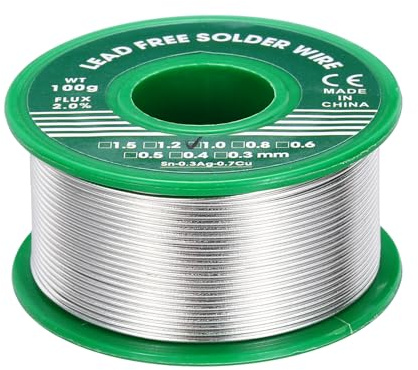 QUARKZMAN Estaño Con Núcleo De Resina, 100g Estaño Con Núcleo De Fundente 1mm Para Soldadura Eléctrica