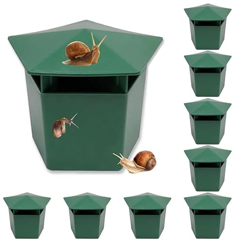 HuaMuDM 8 Piezas Trampas para Caracoles para El Jardín,Trampa Reutilizable para Caracoles,Trampa para Babosas,Capturar Babosas Snails Catcher