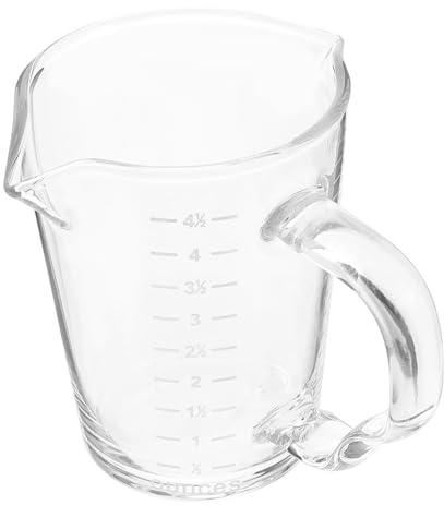 Zerodeko Tazza Per Latte in Vetro Doppia Imboccatura Misurino Graduato Per Uso Domestico Tazza Per Caffè Espresso Resistente Al Calore Pratica