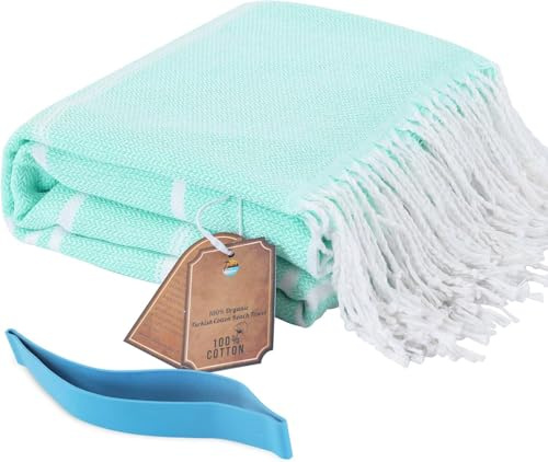 Hoqque Serviette de Plage XXL Serviettes Drap Bain Grande Anti Sable Coton Piscine Accessoire Draps Beach Towel Sport Vacances Accessoires Voyage Travel Essentials 90x180 Femme Homme Cadeau