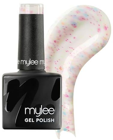Mylee Gel Nail Polish 8ml [Sprinkles] - UV/LED Soak-Off Nail Art | Manicure Pedicure for Professional, Salon & Home Use [Confetti Range] - Long Lasting & Easy to Apply