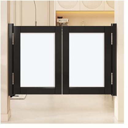 GOCHUSX Porte Battante Intérieure en Bois Portes De Cuisine À Double Ouverture avec Charnières Métalliques Portail De Grange Battant À Fermeture Automatique