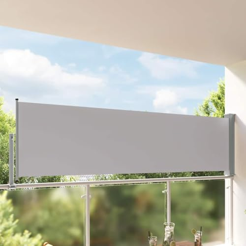 Generico Tenda da Sole Laterale Retrattile 100 x 300 cm Grigia,Ombrelloni e Parasole