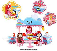 Rainbow Ruby - Licence Mini Univers - Cuisine Mobile - Set de Jeu Complet avec Cuisine Mobile Equipée - Jouet avec accessoires et figurine Ruby Inclus