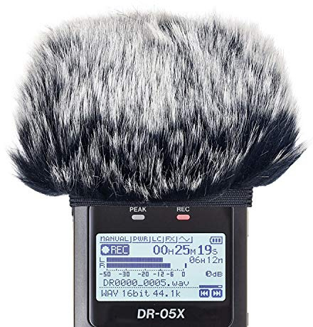 SUNMON Outdoor Microphone Windscreen for Tascam DR 05X DR 05 Mic Recorders, Furry Tascam Windscreen Cover