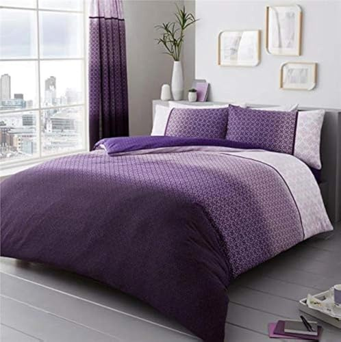 Homemaker ® Purple ombre duvet set quilt cover & pillow cases bedding (Double)