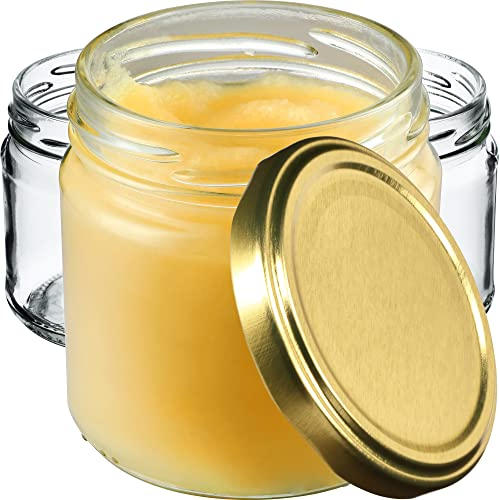 KADAX 20er Set Einmachgläser 200 ml mit Twist-Off Deckel Ø 66 mm – Dickwandige, luftdichte Dessertgläser, spülmaschinenfest, ideal für Marmelade & Eingemachtes