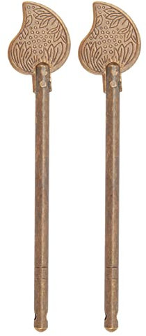 2 Pezzi in Ottone Perno di Chiusura a Scatto per Porta 11 Cm a Forma di Foglia Chiave per Armadio in Stile retrò Perno di Bloccaggio Perno di Chiusura per Porta Dell'armadio per