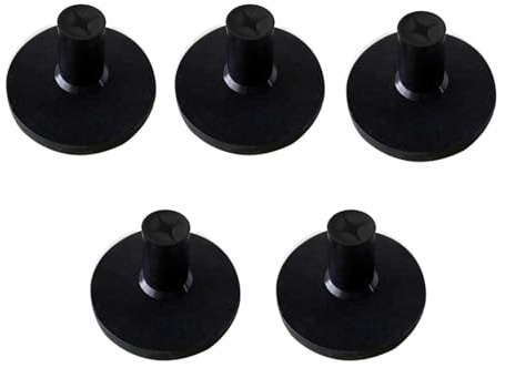 YAFIYGI Gummi golfpeg golf gummi t-shirt körområde värde 5-pack för inomhus/utomhus övningsmatta adapter storlek 3,5 cm gummiknappar för golfmattor svart teehållare för träffmattor och simulator