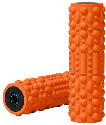LYMCY Vibrating Massage Roller 3D Massage Particles [Design Patent Obtained] Electric Foam Roller USB Rechargeable with 5 Vibration Intensities, High Durability ABS Foam Suitable for Gym/Home/Office/T