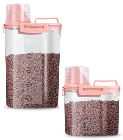 2 Stück Vorratsdosen 3+1.7L, Waschmittel Aufbewahrung, Küche Organizer, Waschpulver Aufbewahrungsbox, Hundefutter Aufbewahrung, Aufbewahrungsbox Küche, Waschmittelbox, Futtertonne Vorratsgläser