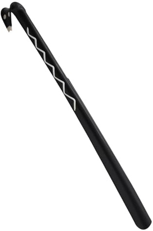 Zapato de pie largo 60 cm, cuerno de zapatos de mango largo para personas mayores, calzador de manga larga para botas y zapatos, calzador de pies largo para hombres mujeres niño, Negro, Se référer
