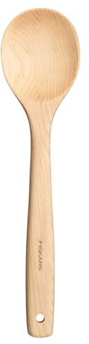 Fiskars Folken Cucchiaio da Cucina, Ideale per Pentole Rivestite, Lunghezza: 29 cm, Legno d'Acero Certificato FSC, 1075685