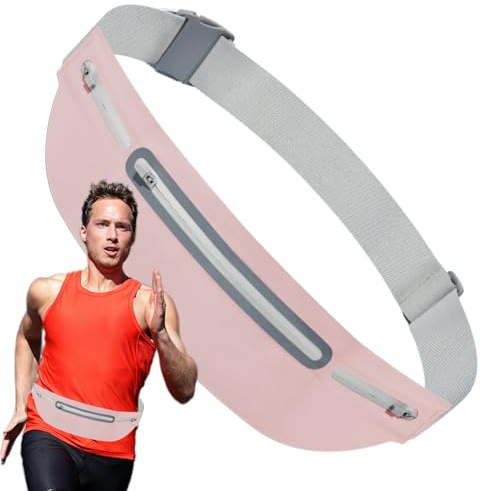 Ceinture De Voyage pour Course À Pied,Banane Étanche Course avec Porte-Téléphone - Poches à Fermeture Éclair Ceinture Réglable Équipement Sportif Hommes Femmes