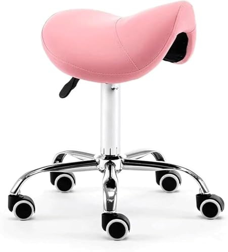 Tabouret de selle ergonomique à roulettes Hauteur réglable pour salon de beauté tatouages cils massage dentiste
