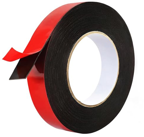 Pmqs Ruban Adhésif Double Face Extra Fort 10M×25mm Doppelseitiges Bande Adhésive Imperméable et Ultra Résistant pour Décoration Bureaux Maison DIY Extérieur Fixant Réparation Fixation