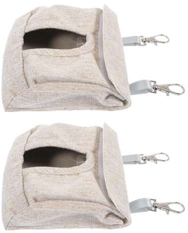 Tofficu Distributeur de Nourriture pour Cochon D’Inde à Suspendre, Paquet en Tissu Respirant et Léger, Lot de 2, pour Cage Intérieure