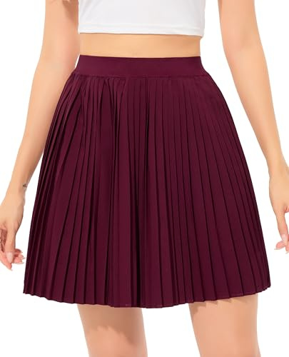 Wikoan Gonne da Donna Gonne Corte Estive Gonne a Pieghe con Fodera Traspirante S-XXL