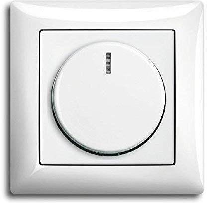 BUSCH-JAEGER Busch Balance SI LED Dimmer Komplett-Set - Alpinweiß (1x Dimmer + Abdeckung, 1x Rahmen 1fach)