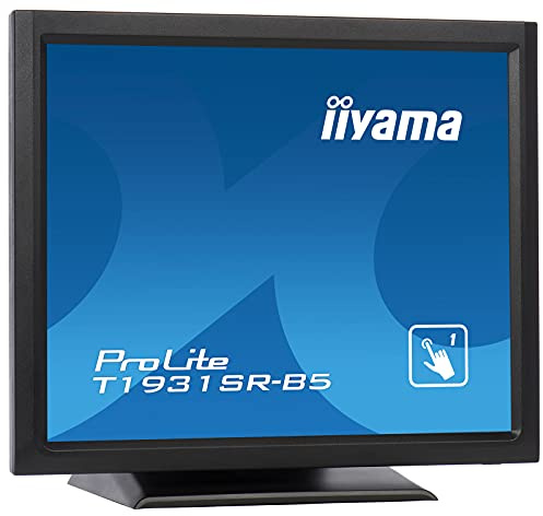iiyama Prolite T1931SR-B5 48 cm (19) LED-Monitor SXGA Single Touch resistiv (VGA, HDMI, DisplayPort) IP54 Front, schwarz