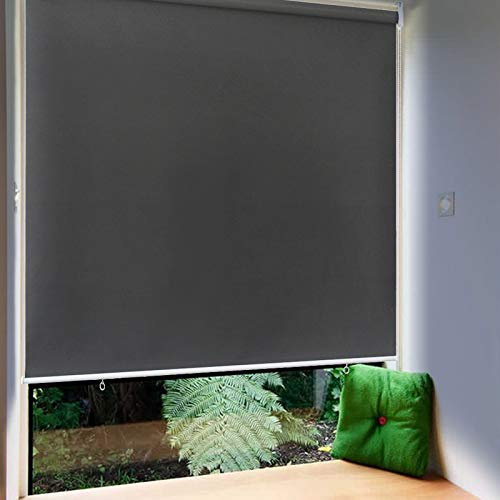 Froadp 180x240cm Tenda a Rullo Esterna, Tenda Avvolgibile Oscurante con Morsetti e Catenella, Privacy Tenda Riflettente con Funzione Termica, Protezione Solare Tenda per Finestre e Porte(Antracite)