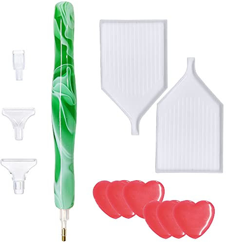 Rayong Diamond Painting Stift, Diamond Painting Pen, Kunstharz-Diamant-Malstift Diamant-Kunststift-Set mit Diamant-Malerei Zubehör und Werkzeuge für Diamantmalerei, Stickerei