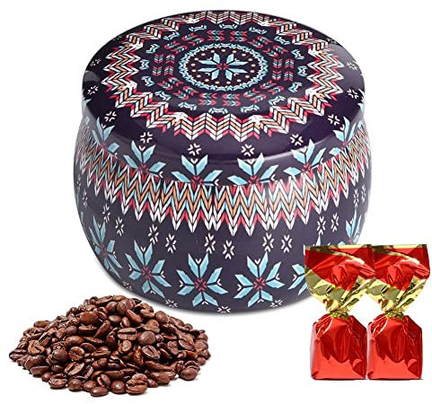 Tyenaza Latas Coloridas, Recipiente de azúcar del Recipiente del té del Bote del Metal del Estilo Nacional para la Caja de Regalo o el joyero(ES)