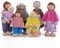 Cobee Puppenhaus Familie Menschen Figuren, 7 Stück Holz , Puppen Mini Puppe Familie Pretend Spielfiguren Miniatur Puppenhaus Puppenfiguren (B)