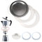 World Trade Dichtung und Filter Kaffeemaschine Universal für Mokka Ersatzteile (2 x Silikonhalter + 1 Filter) (6 TZZE) 49734