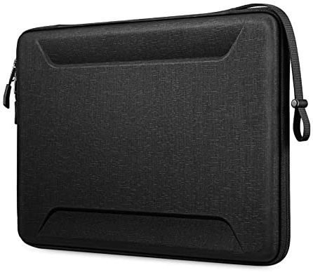 Fintie 13-14 Inch Laptop Sleeve Case for MacBook Pro 14, Neo A3404, Air 13.6 A2681 A3113 A3240 A3449, MacBook Pro/Air 13, iPad 12.9-13 - Shockproof EVA Carrying Bag, Black