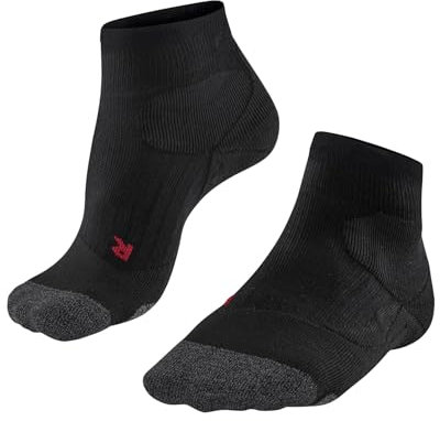 FALKE Herren Padelsocken PL2 Short M Sso Baumwolle Funktionsmaterial antiblasen 1 Paar, Schwarz Black 3000, 44-45