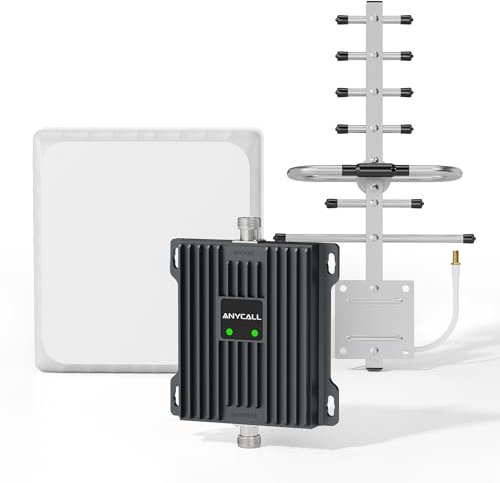 ANYCALL Mobilfunk Verstärker auf Band 20/7, Empfangsverstärker Handy Verstärker 3G 4G LTE GSM, Signalverstärker 4G Alle Netze Data Repeater T-Mobile,O2-Unterstützung Aller Telefonisten
