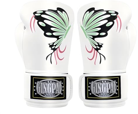 Kids Boxing Glove 6oz 8oz，Boxing Gloves for Kids Youth Boys Girls 3-8 Years， Junior Training Mitt for Sparring， Muay，Kickboxing, Punching Bag, Focus Pads, MMA (Green Butterfly, 8oz)
