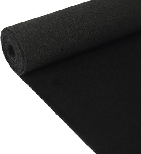 KEPYDRMTF 47inx71in Black Underfelt Carpet for Speaker, Sub Box Carpet, Auto, RV, Boat, Marine, Truck, Car Trunk Felt Fabric Material, Soft and Durable