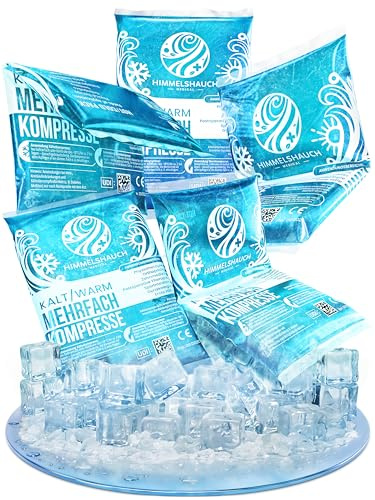 HIMMELSHAUCH MEDICAL Kühlpads 9x16 cm | 5er Set Kühlpack | Kalt Warm Kompresse wiederverwendbar | Kühlakku Gel | Kühlpacks mit Kühlgel | Kältekompresse Pads | Kühlbeutel Kinder | Cool Ice Pack