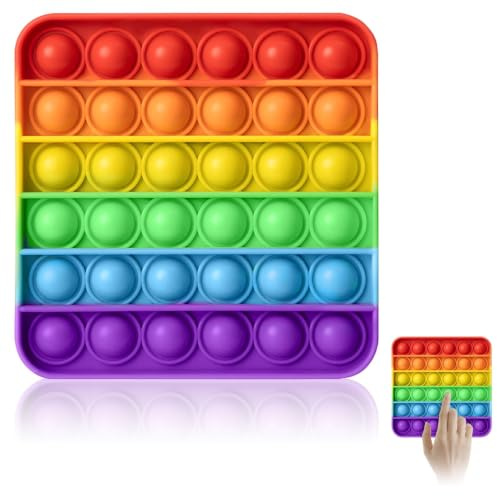 Push and Pop Bubble Sensory Fidget Popper,Rainbow Silicone Sensorys Poppet