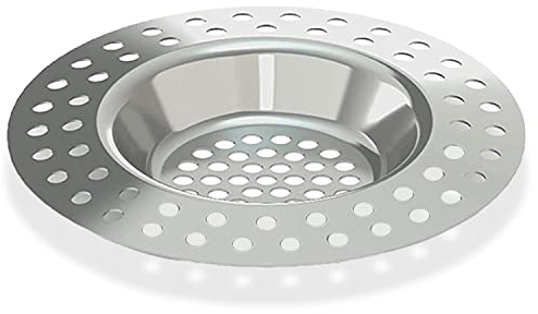 FIX-IT Stainless Steel Kitchen Sink Strainer Plug: Hair Catcher & Drain Filter - 75mm Diameter, Ideal for Kitchen and Bathroom Sinks, Bathtubs, and Showers (75mm Pack of 1)