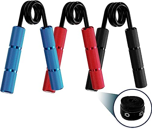 Power Gripper Metal-serien - professionell kvalitet - 7 olika nivåer att välja mellan (50lbs - 350lbs) för träning av grepp, handled och arm