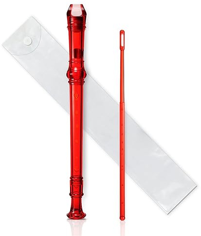 skola blockflöjt Flerfärgad 8 Hål Lång Flöjtinstrument För Musikalisk Sopran Plastblockflöjt Populär (Color : 01)