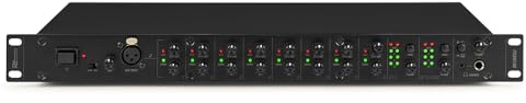 Power Dynamics PDSM100 8-Channel Installation Mixer - 2-Zone Rack Mount Audio Mixer with Stereo Inputs, XLR Mic Input & Independent Zone Outputs for Studio, PA & Commercial Audio Systems