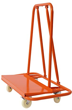 QUIOTUIR Carretilla de Mano Acero Q235 con Ruedas Silenciosas MAX. Capacidad Carga 1000kg Carro Transporte para Transportar Paneles de Pared, Tableros de Yeso, Tableros, Tableros de Madera