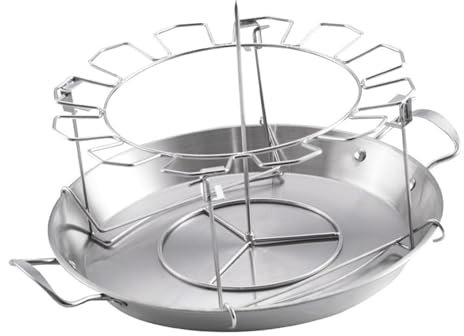 Milageto Support de Pilon de Poulet en Acier Inoxydable, Accessoires de Gril, Support de Poulet pour Barbecue, Outil de Cuisine en Plein Air