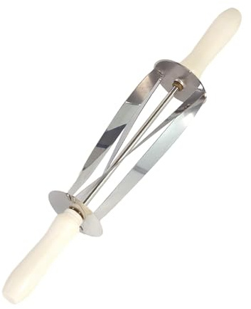 NYCBZ Cortador De Croissant Rodillo De Croissant Rebanadas Cocina Acero Inoxidable Hogar Cortador De Pan De Forma Uniforme Cortador De Pastelería, Grande(Medium)
