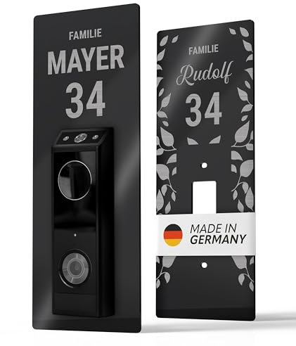 Håvn ® Personalisiertes Klingelschild für Eufy – Briefkasten Namensschild aus Acryl – Türschild Haustür mit Gravur – Briefkastenschild Postkasten Haustürschild